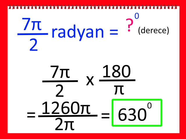 Radyan Dereceye Nasıl Dönüştürülür Adım 3 Radyan Dereceye Nasıl Dönüştürülür Adım 3