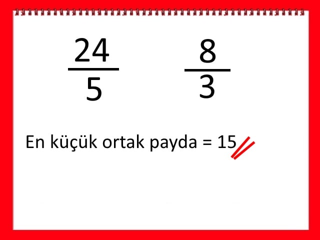 Tam Sayılı Kesirlerde Çıkarma İşlemi Nasıl Yapılır Adım 2